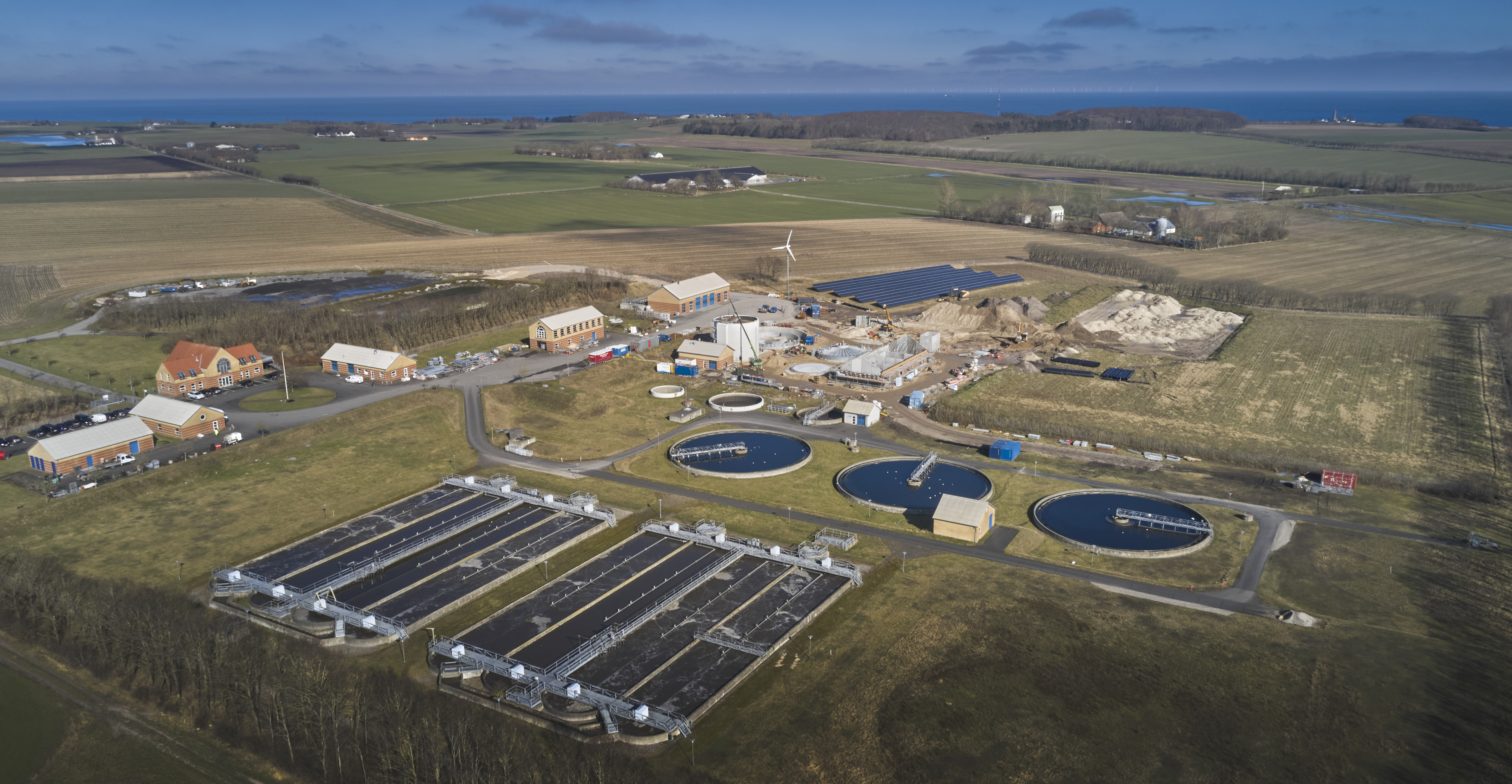 Luftfoto af Fornæs Renseanlæg